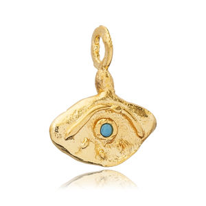 จี้ดีไซน์แบบห้อยตามีสีเทอร์ควอยส์เครื่องประดับชั้นดีทำด้วยมือแบบตุรกีสำหรับ925 - Product Image 3