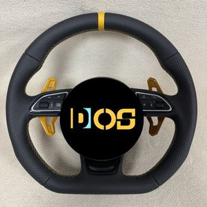 Volant en cuir semi-perforé en fibre de carbone avec LED DOS <span class=keywords><strong>RS</strong></span> pour <span class=keywords><strong>Audi</strong></span> A3 A4 A5 A6 C6 C7 C8 B8 B9 RS3 RS5 RS7 S3 S4 S5 Q3 Q5 Q8 - Product Image 3