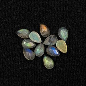 Qualité supérieure 8mm 10mm naturel Flashy Labradorite poire Rose coupe Cabochon pierres précieuses en vrac pour la fabrication de bijoux derniers produits - Product Image 6