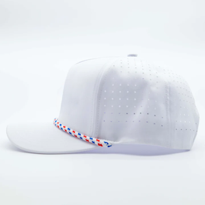 5 paneles personalizados su logotipo 3D bordado deportes sombrero Gorras láser corte agujero Golf impermeable poliéster gorra de béisbol con cuerda - Product Image 3