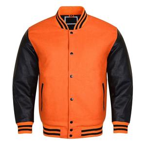 Venta al por Mayor Chaqueta Varsity Naranja para Hombre Invierno 2026, Nuevo Diseño, Ropa de Lona de Alta Calidad, Oferta a Bajo Precio 2026 - Product Image 1