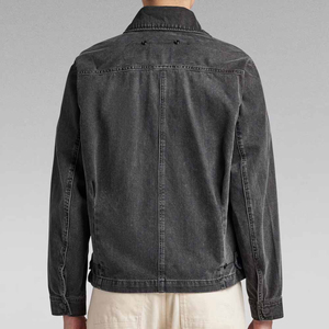 Manteau Vintage en Denim Noir Délavé J Slim Fit Rétro Streetwear Bouton Durable Léger Vêtements de Travail d'Hiver Casual Jean Survêtement - Product Image 6