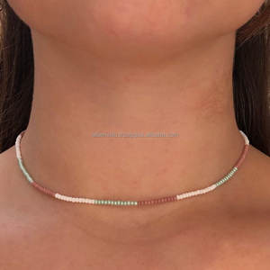 Lindo estilo bohemio collar de cuentas de semillas naturales collar de cuentas hecho a mano collar de cuentas de semillas indias de la India - Product Image 6