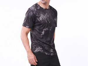 Camiseta de Caza para Hombre, Transpirable, de Tela Piqué, Cuello Redondo, Camuflaje Táctico, Secado Rápido, para Senderismo, Caza y Entrenamiento - Product Image 2