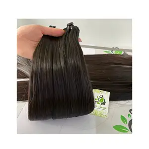 Extensão de cabelo vietnamita, de alta qualidade, weft virgem, melhor venda, mão, amarrada, 100% humano