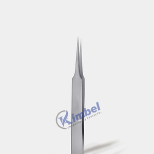 Pince à épiler droite d'extension de cils de type A en acier inoxydable de vente chaude qualité de salon avec pointe de fibre pour l'application de cils - Product Image 1