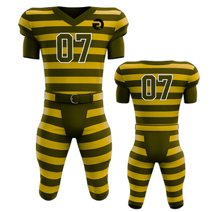 ชุดเสื้อเจอร์ซีย์และกางเกงอเมริกันแบบระเหิดแห้งเร็วชุดทีมออกแบบได้ตามต้องการสำหรับโรงเรียนสโมสรและทัวร์นาเมนต์ - Product Image 2