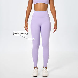 Leggings de Yoga para Mujer Estilo Urbano, Tejido Sin Costuras, Cintura Alta Elástica, Transpirables, de Secado Rápido, Tallas Grandes, para Deporte - Product Image 1