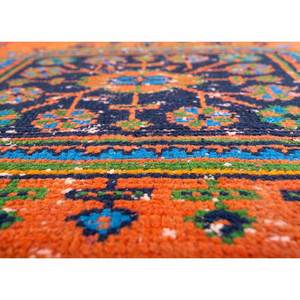 Alfombra de Lana Anudada a Mano de Gran Tamaño, Diseño Geométrico Rojo y Naranja, para Sala de Estar o Pasillo, 9x12 Rectangular, Pae-2523 - Product Image 3