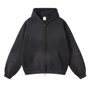 Nuevas Sudaderas con Capucha Personalizadas Diseño 2025, Lavado Ácido, Estilo Vintage, Felpa Francesa, Poliéster/Algodón, Color Sólido, Invierno, Unisex - Product Image 4