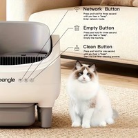 Kotak Pasir Kucing Otomatis Mode Ganda Pintar Desain Anti Jepit Multilayer Pembersihan Mendalam Satu Sentuhan Interior Tertutup Ekstra Besar