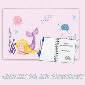 Alfombrilla de Escritorio con Diseño de Dibujos Animados Subacuáticos y de Sirenas - Product Image 6