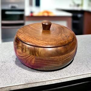 Caja de Chapati de madera de diseñador artesanal hecha a mano con talla decorativa para regalar a precio al por mayor por AAlIYAN IMPEX - Product Image 1