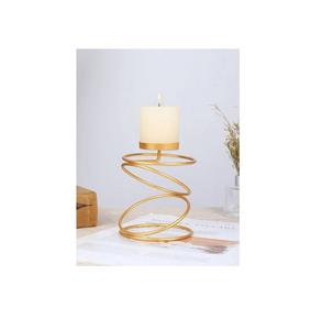 Bougeoir à tête unique en aluminium à thème établi support de bougeoir conique avec votive en verre transparent - Product Image 6