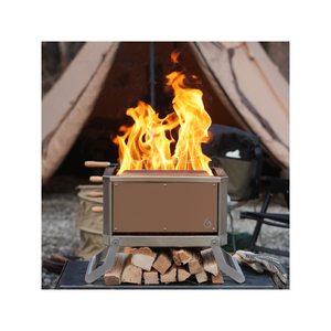 Barbecue portable à double combustion en acier inoxydable Design pliable pour le camping, l'arrière-cour, les feux de joie extérieurs pour la maison et les voyages - Product Image 5