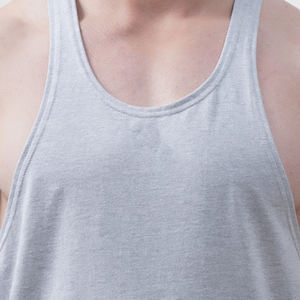 Meilleure vente hommes côtelé Fitness Crop Tops respirant tricoté Muscle Fit Stringer débardeur Offres Spéciales blanc haut court - Product Image 6