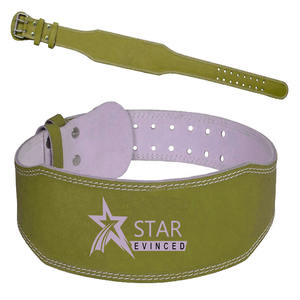 Ceinture de gymnastique personnalisée OEM de haute qualité sangle d'haltérophilie en néoprène matériau en cuir de vache résistant grande taille boucle à logo de qualité - Product Image 1