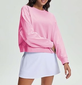 สเวตเชิ้ตผู้หญิงทันสมัยสวมใส่ได้ทุกวันทรงหลวมแขนเสื้อสไตล์คอสูง - Product Image 6