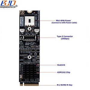 20Gbps USB <span class=keywords><strong>3.2</strong></span> Type-E 连接器转 NGFF M.<span class=keywords><strong>2</strong></span> PCIe NVME M-Key 接口适配器扩展卡 ASM3242 Type-C 前置式，适用于台式机 - Product Image 2