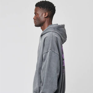 Sweat à capuche zippé unisexe 100% coton avec logo personnalisé brodé et imprimé anti-rétrécissement avec strass Saisonnalité printanière - Product Image 4