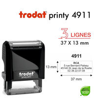 Haute qualité Trodat 4911 différentes couleurs tampon à encre auto-encreur 38x14mm petits timbres en plastique pour bureau ODM