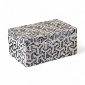 OEM ODM Vente en gros de boîtes modernes de luxe en nacre, incrustation de coquillages, design flexible et fonctionnel, fabricant de rangement décoratif - Product Image 4