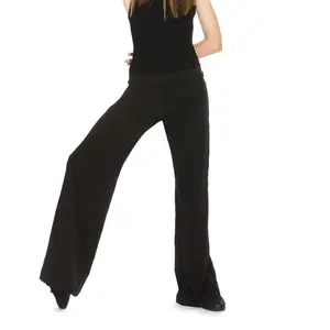 2023女式舞蹈瑜伽裤纯棉透气腰部喇叭裤女式柔软休闲舞蹈服