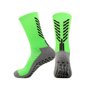 Wholesale High Quality Custom Embroidery Logo Polyester/Cotton Casual Soccer <b>Socks</b> Men Breathable Anti Slip <b>Grip</b> - Product Image 4