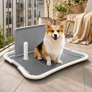 Inodoro para perros grandes de 60 cm con protector antisalpicaduras alto, bandeja de entrenamiento para cachorros, envío directo desde la UE, en stock en Polonia - Product Image 1