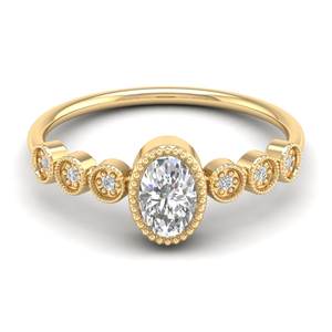Anillo de Compromiso REYES con Moissanita de Corte Ovalado de 0.54 Quilates para Mujer, Hecho a Medida en Oro Sólido de 14K, Regalo de Aniversario de Bodas, Joyería Fina - Product Image 1
