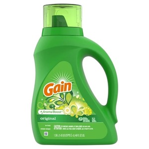 Détergent à lessive liquide Gain, parfum original, 32 lessives, 46 floz, compatible HE - Product Image 2
