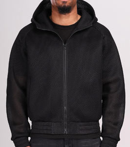 Sudadera con Capucha Unisex de Alta Calidad, Impermeable, Transpirable, con Malla Estructurada y Cremallera, Venta al por Mayor, Sudadera con Capucha para Hombre, Logotipo Personalizado, Ropa Urbana, Sudaderas con Capucha 2026 - Product Image 1