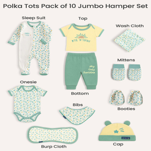Polka Tots Pack de 10 Corazón Imprimir Jumbo Recién Nacido Regalo Cesto Set-Azul - Product Image 3