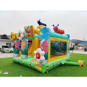 บ้านลมเป่าลมสำหรับงานปาร์ตี้ในสวนหลังบ้าน พร้อมสไลเดอร์ น้ำหนักเบา ทำจาก PVC สำหรับเด็ก กระโดดเล่นสนุก - Product Image 5