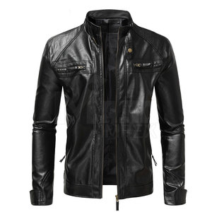 Soporte de chaqueta de cuero hecho a medida de alta calidad Nuevo estilo Cremallera de moda Diseño OEM Patrón de material polar transpirable calentado - Product Image 1