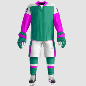 Conjunto de ropa deportiva de hockey sobre hielo de secado rápido de poliéster personalizable cómodo con uniformes de hockey sobre hielo por sublimación de nombre de equipo - Product Image 6