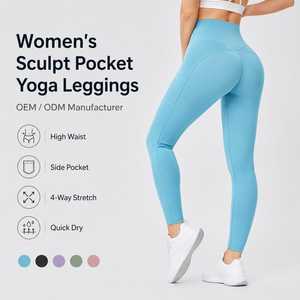 Leggings da Yoga a <span class=keywords><strong>Vita</strong></span> Alta per Donna, Asciugatura Rapida, Traspiranti, Elasticizzati <span class=keywords><strong>in</strong></span> 4 Direzioni, Pantaloni da Allenamento - Product Image 1