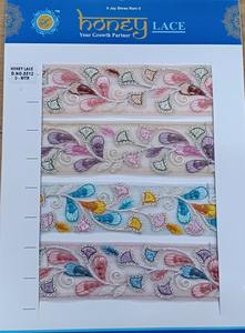 Dentelle brodée florale colorée vibrante pour les affaires pour les sacs chaussures vêtements décor à la maison cadeaux conception complexe pour la mode - Product Image 3