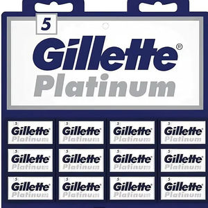 Cuchillas de afeitar de doble filo Gillette Platinum, paquete de 100, tarjeta expositora con 20 dispensadores, cuchillas de afeitar de acero inoxidable, venta al por mayor - Product Image 3