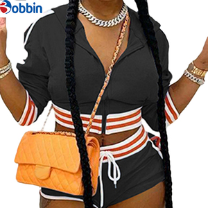 Conjunto Deportivo Corto de Alta Calidad para Mujer, con Logotipo Personalizado, Conjunto de Shorts Cortos para Mujer, Ropa Deportiva de 2 Piezas - Product Image 5