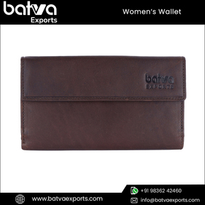 Damen Echt leder RFID Blocking Wallets Langer Reiß verschluss Verschluss Benutzer definiertes Logo Indien Polyester Futter Direkte Fabrik beschaffung - Product Image 2