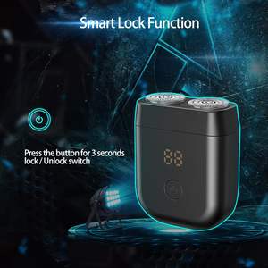 Afeitadora Rotativa Recargable por USB para Hombre, Mini Afeitadora Eléctrica para Barba Húmeda/Seca con Triple Cuchilla y Pantalla LCD, Resistente al Agua IPX7, Lavable - Product Image 2