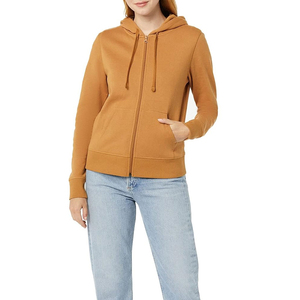 Wholesale New Fashion Winter Zipper Women Hoodie 100%cotton Custom <b>Plain</b> Blank Zipper hoodies for women - Product Image 3