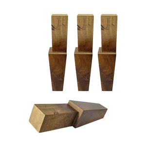 Pieds de meubles en bois massif personnalisés Hauteur 24cm Ensemble de remplacement 4 pour pieds de canapé Tables Lits-Utilisation dans la chambre à coucher Installation facile et durable - Product Image 1