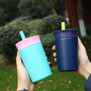 Tazza per Latte Mini da 12oz per Bambini con Logo Personalizzato, Bottiglia per Bambini in Acciaio Inox con Isolamento Sottovuoto e Cannuccia, Regali per il Ritorno a Scuola in Stock - Product Image 5
