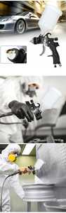 H-2008 HVLP Gravity Feed Spray Gun Set 600cc Aluminum Alloy Paint Sprayer <b>Kit</b> for Automotive Furniture Repair - Product Image 3
