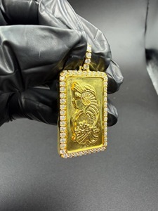 สร้อยคอจี้เพชรโมอิสซาไนต์ VVS แบบฮิปฮอป ชุบทองคำขาว เงินแท้ 925 ราคาถูกที่สุด - Product Image 2