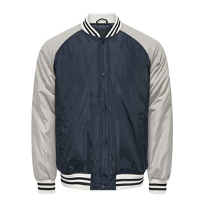 แจ็กเก็ตบอมเบอร์ผู้ชายผ้าโพลีเอสเตอร์พิมพ์ลายลำลองทรงสลิมฟิตพร้อมออกแบบโลโก้ได้ตามต้องการฤดูใบไม้ร่วงฤดูหนาว - Product Image 4