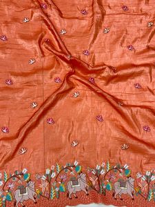 Crush tela bordado corte trabajo hacer para lehenga tela - Product Image 6