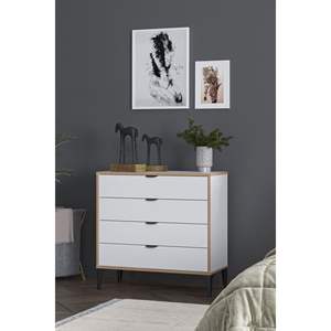 Arden-Cómoda de 4 cajones para muebles de dormitorio, armario de almacenamiento moderno para el hogar, apartamento, sala de estar - Product Image 6
